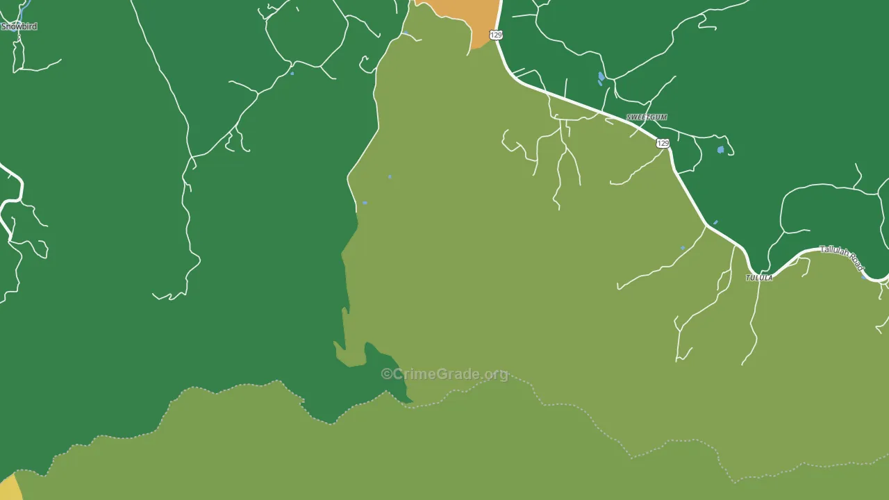 Sweetgum, NC Map of Murder Rates