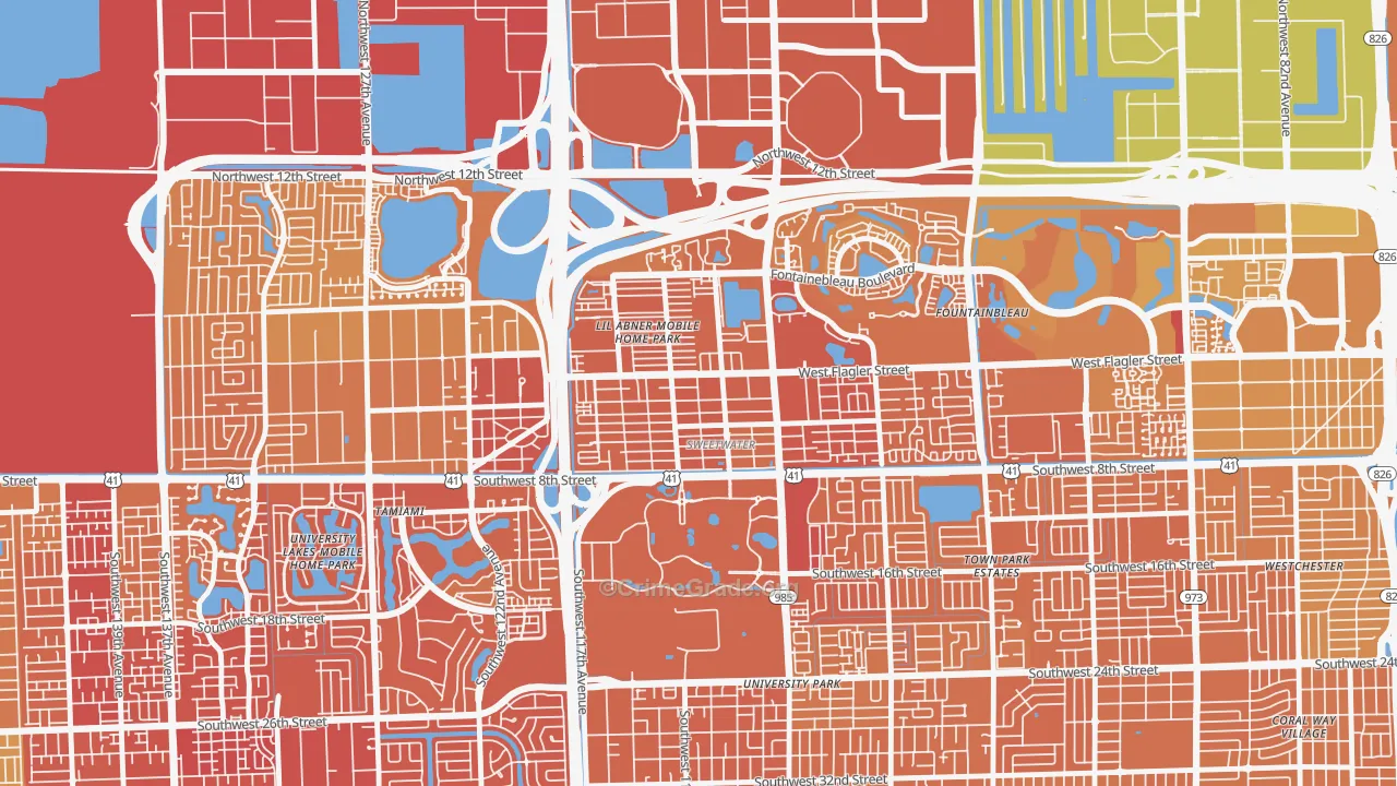 Sweetwater, FL Map of Murder Rates