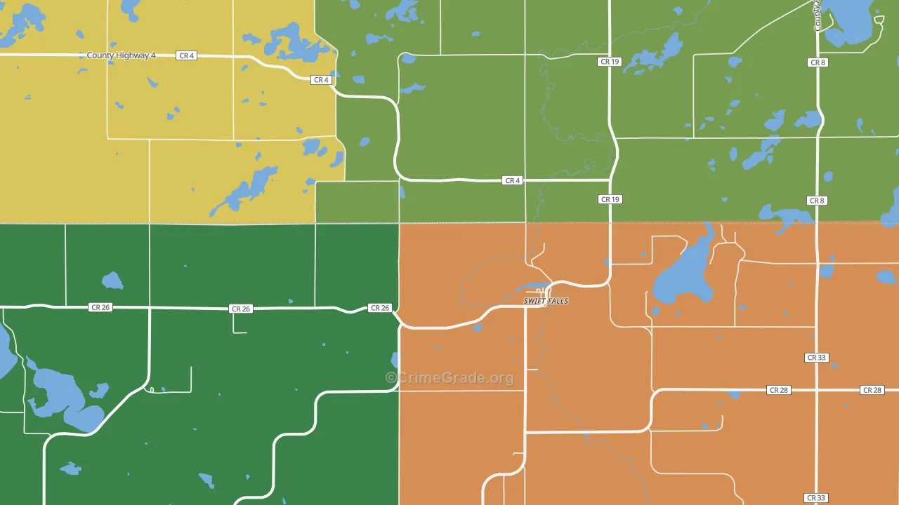 Swift Falls, MN Map of Murder Rates