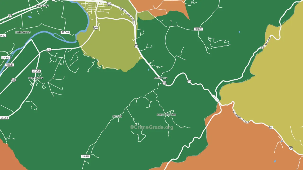 Swift Run, VA Map of Murder Rates
