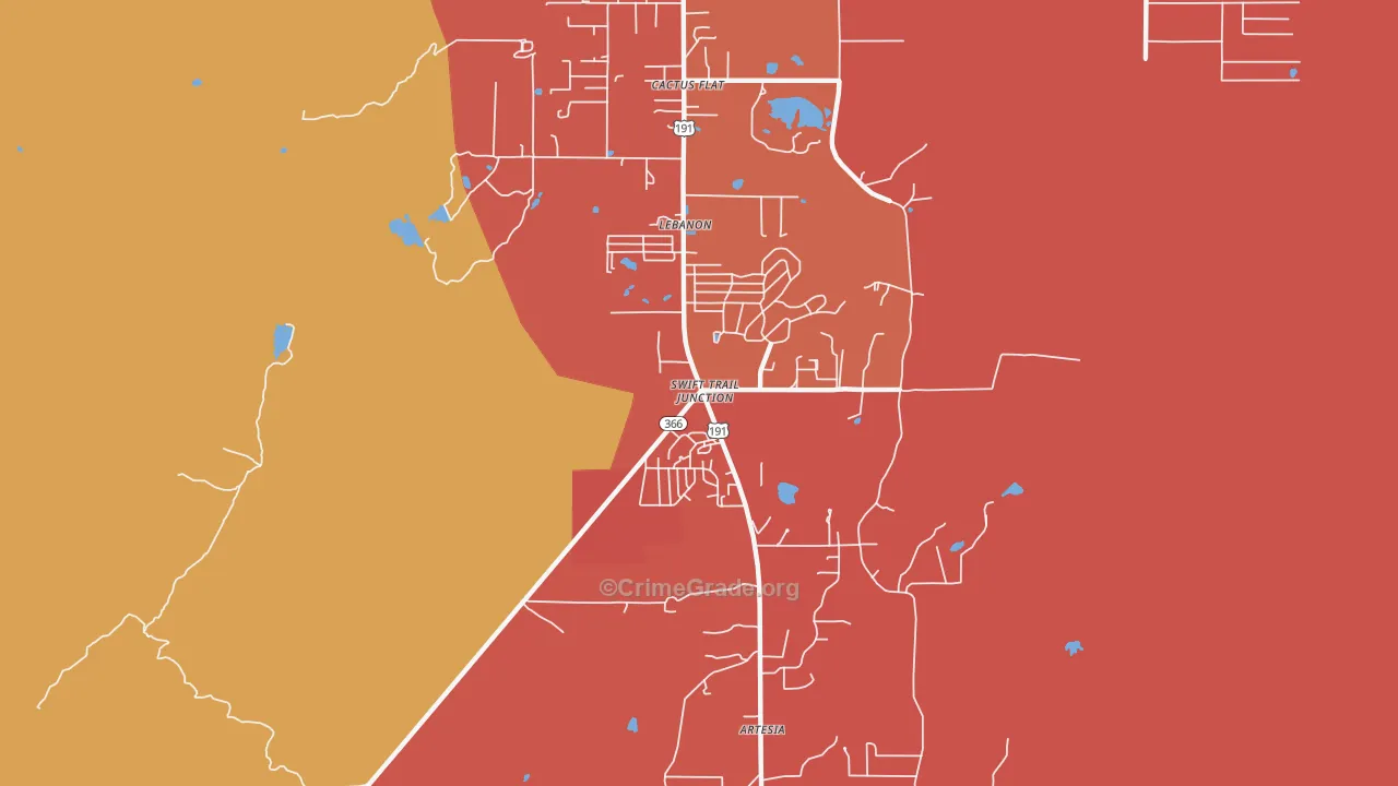 Swift Trail Junction, AZ Map of Murder Rates