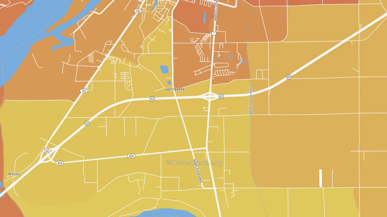 Swiftwater, MS Map of Murder Rates