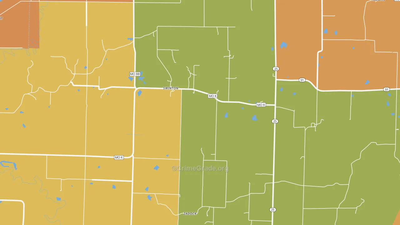 Swinton, MO Map of Murder Rates