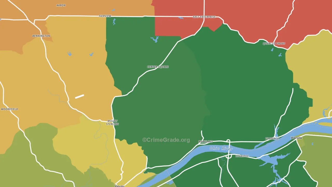 Switzerland County, IN Map of Murder Rates