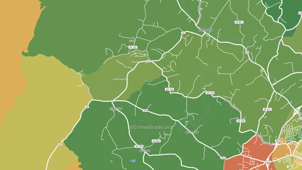 Swoope, VA Map of Murder Rates