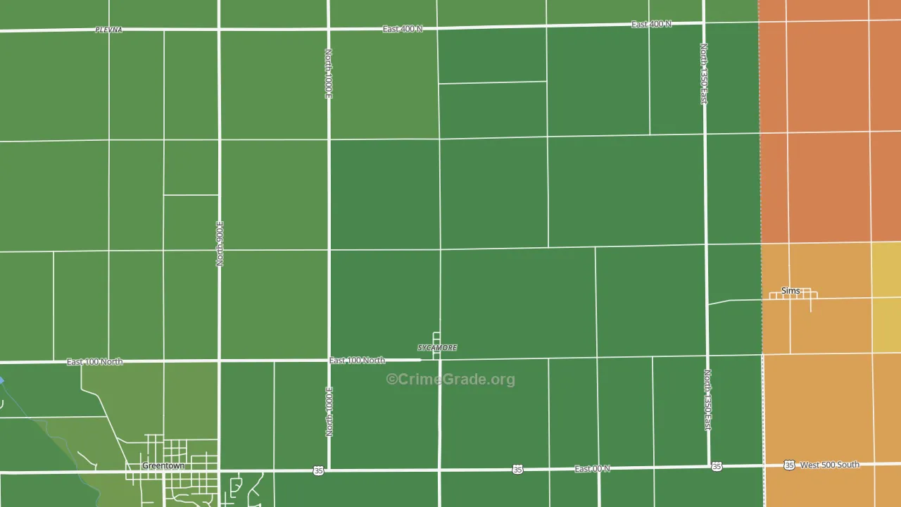 Sycamore, IN Map of Murder Rates