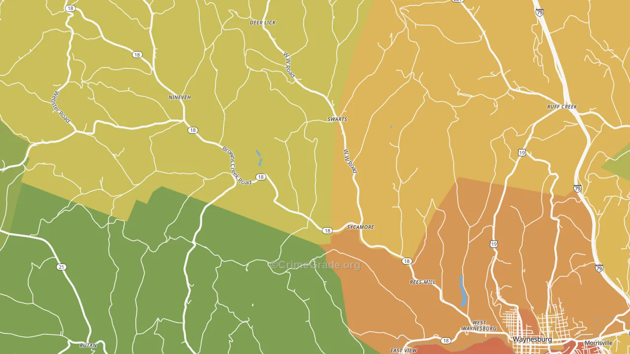 Sycamore, PA Map of Murder Rates