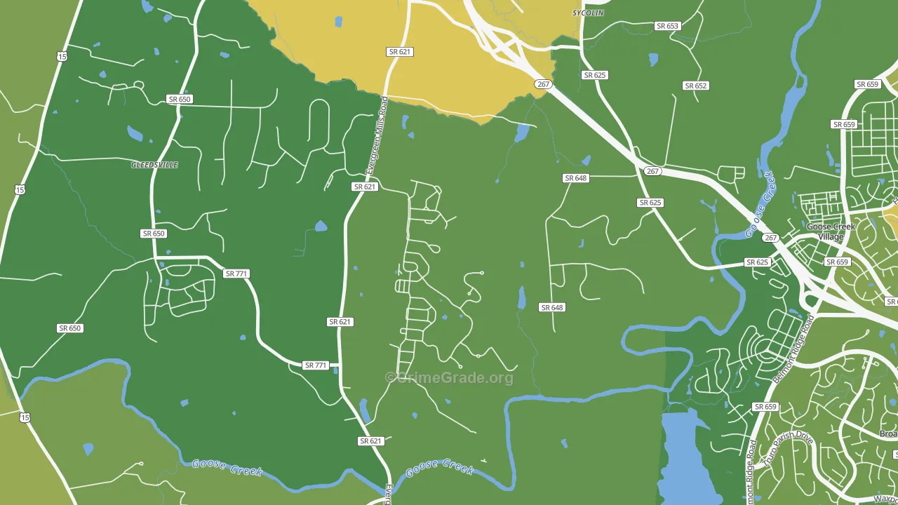 Sycolin, VA Map of Murder Rates