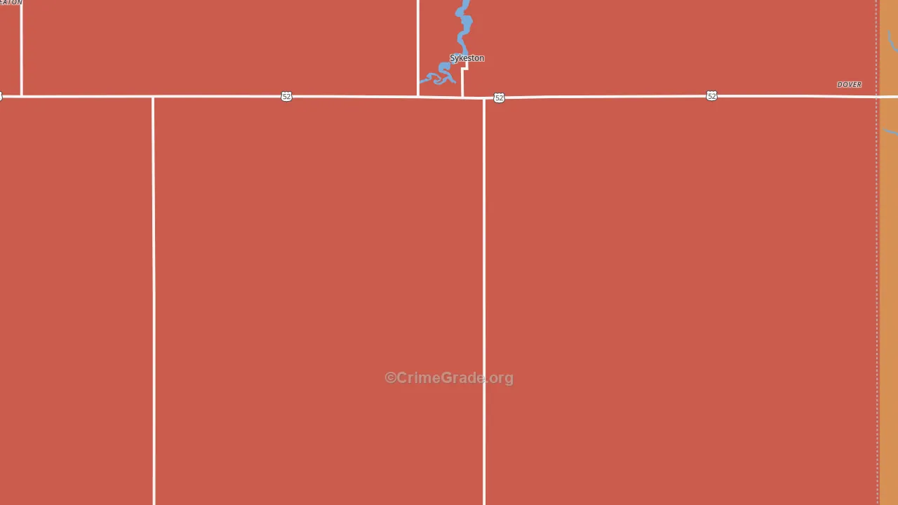Sykeston, ND Map of Murder Rates