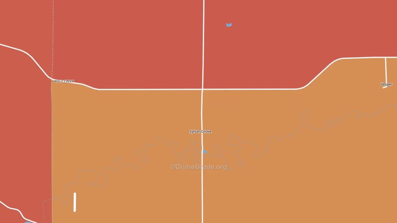 Sylvan Grove, KS Map of Murder Rates