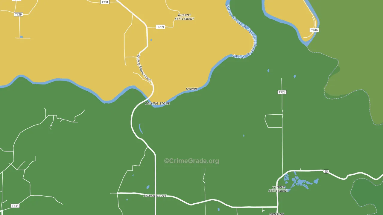 Sylvan Grove, PA Map of Murder Rates
