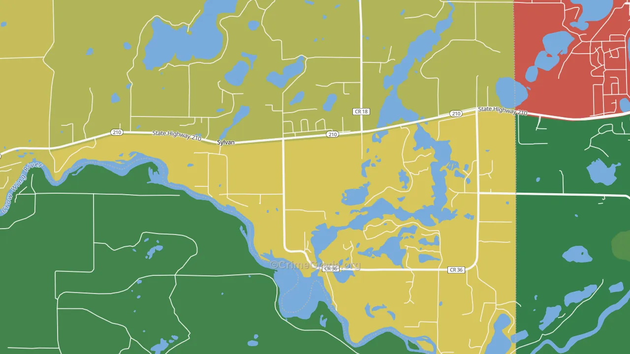 Sylvan, MN Map of Murder Rates