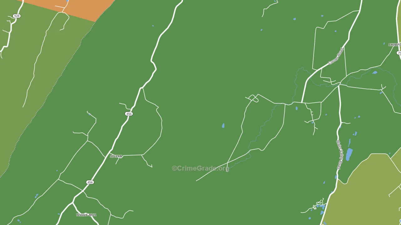 Sylvan, PA Map of Murder Rates