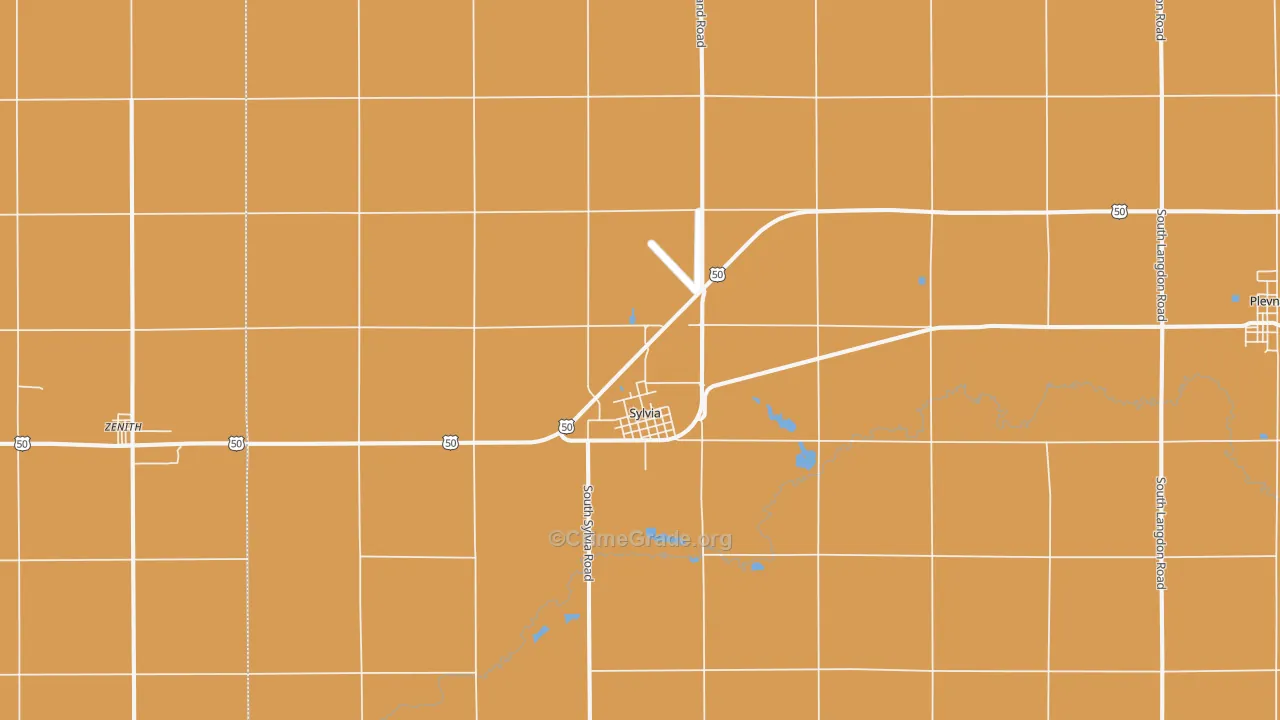 Sylvia, KS Map of Murder Rates