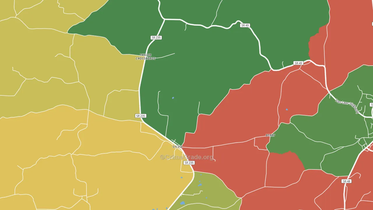 Sylvia, TN Map of Murder Rates