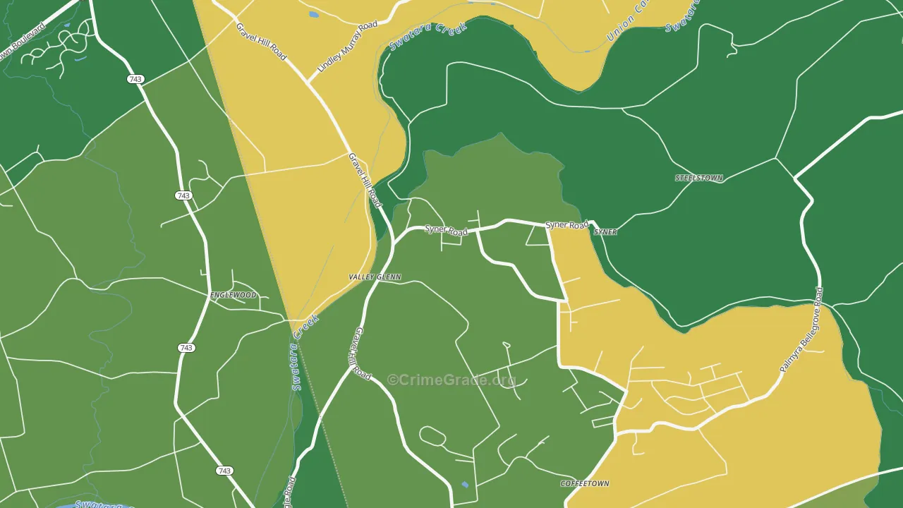 Syner, PA Map of Murder Rates
