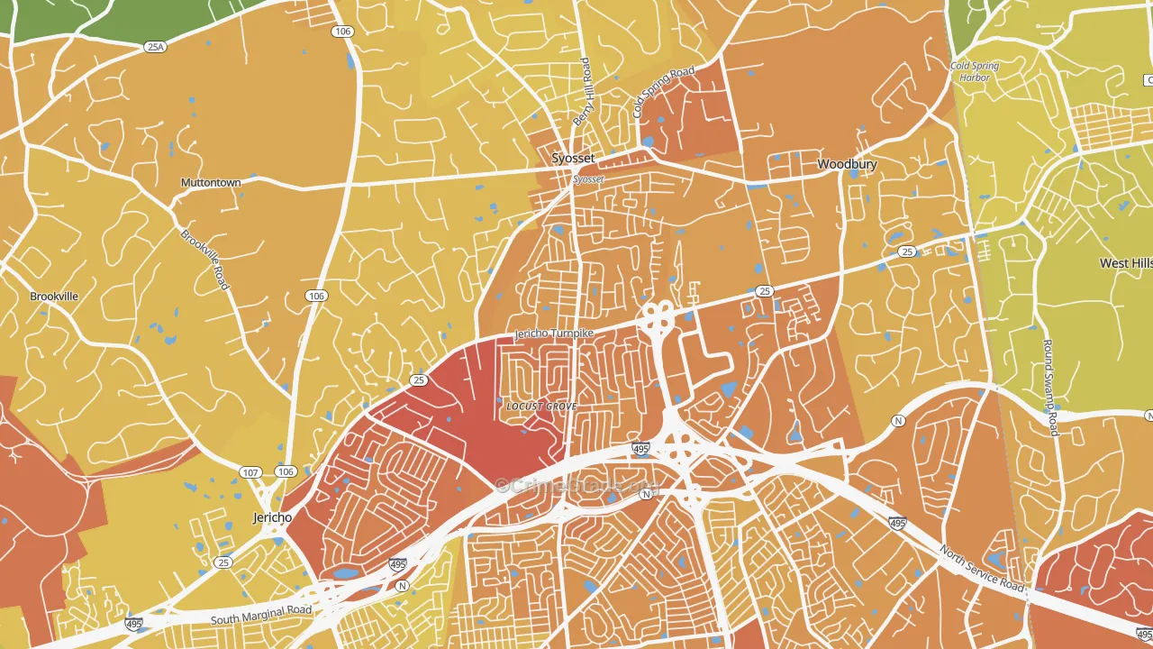 Syosset, NY Map of Murder Rates