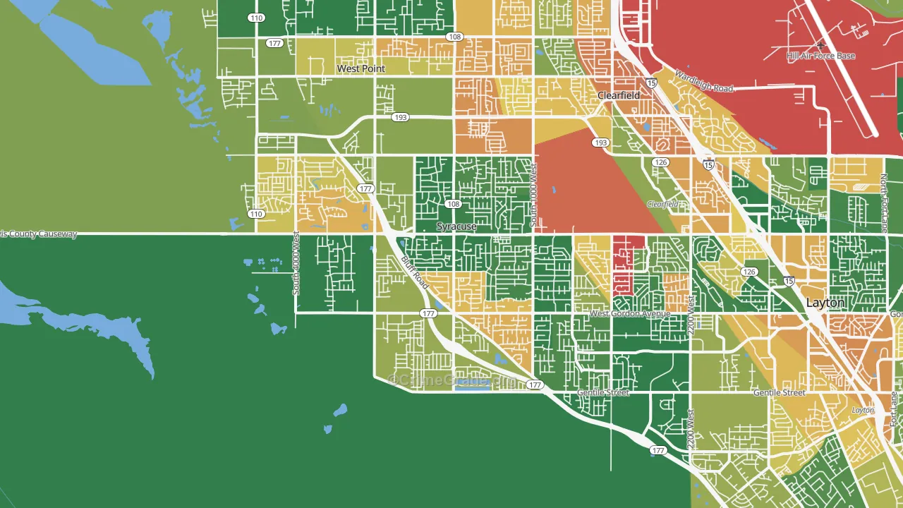 Syracuse, UT Map of Murder Rates