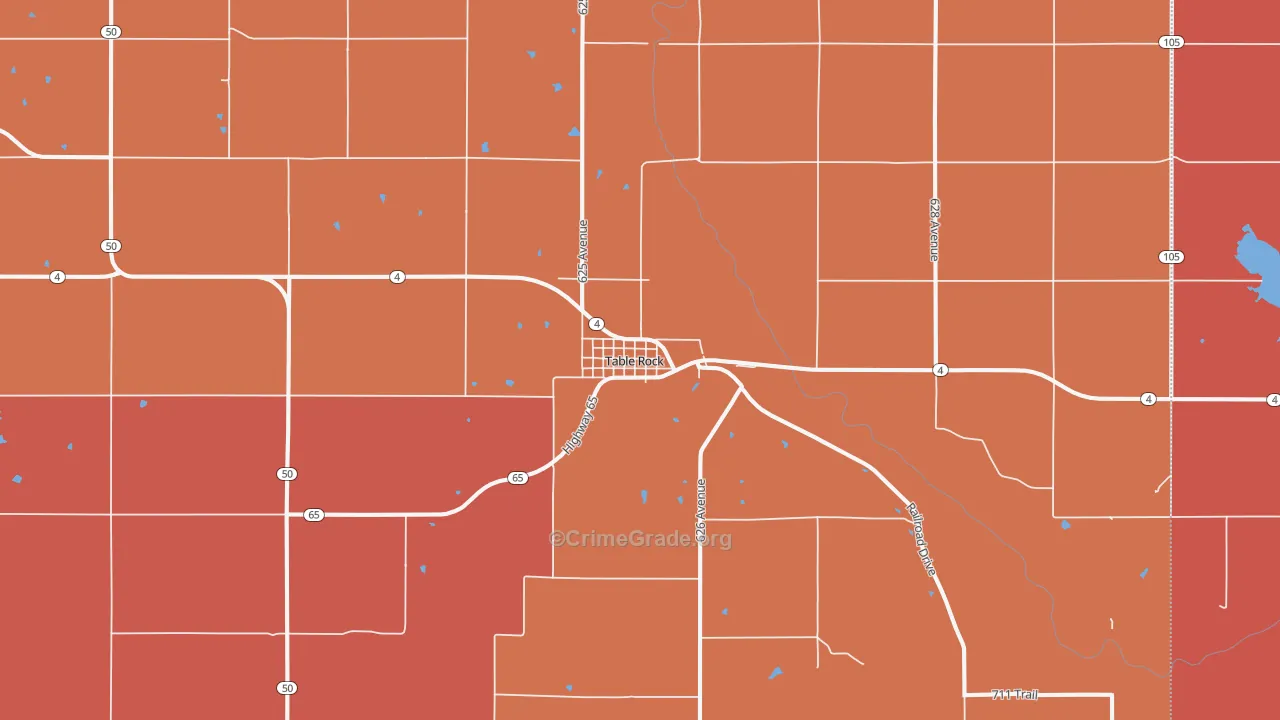Table Rock, NE Map of Murder Rates