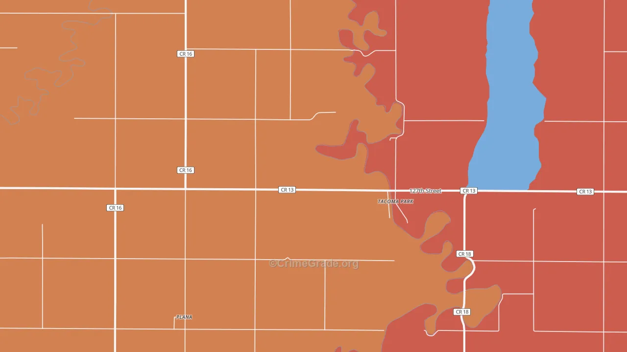 Tacoma Park, SD Map of Murder Rates