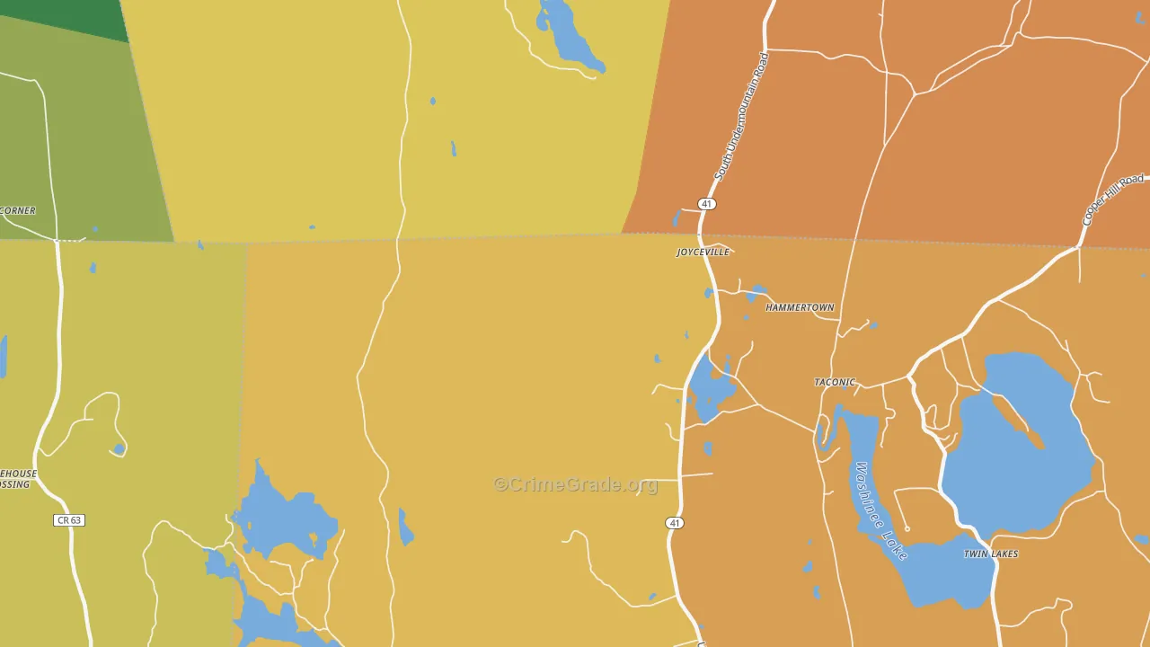 Taconic, CT Map of Murder Rates