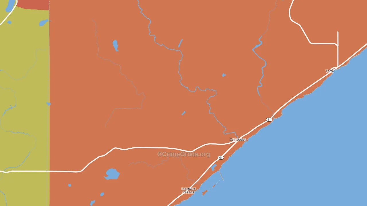 Taconite Harbor, MN Map of Murder Rates