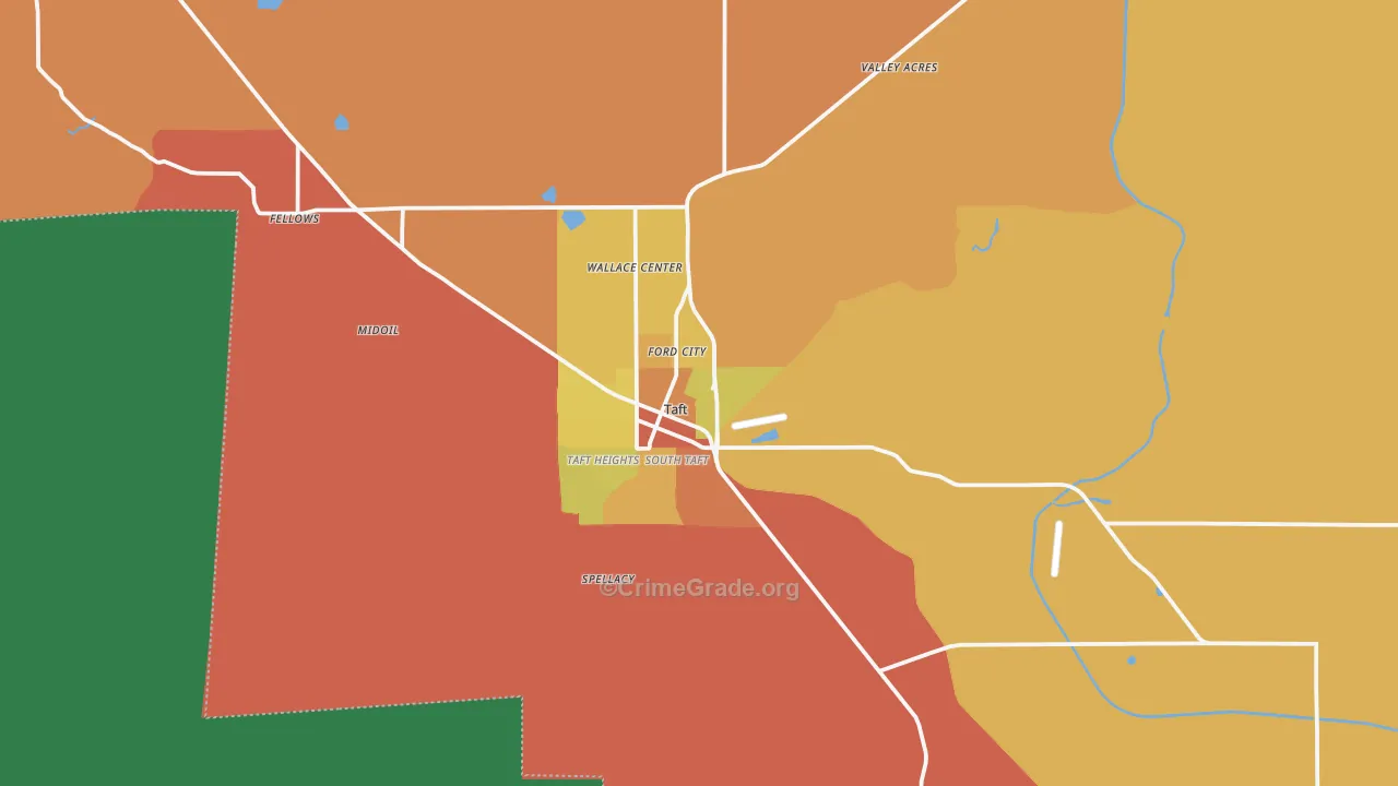 Taft, CA Map of Murder Rates
