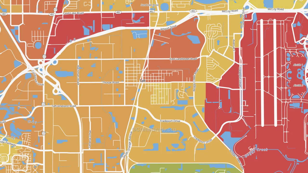 Taft, FL Map of Murder Rates