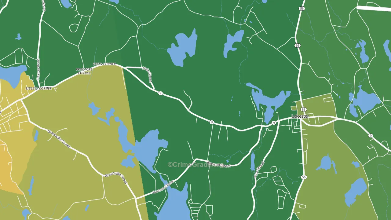 Tafts Corner, MA Map of Murder Rates