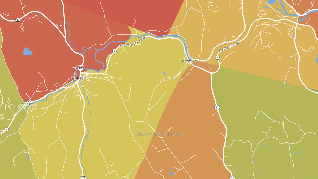 Taftsville, VT Map of Murder Rates
