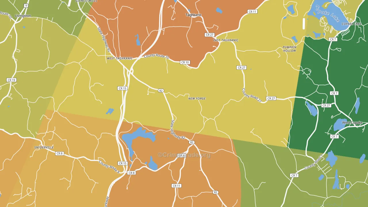 Taghkanic, NY Map of Murder Rates