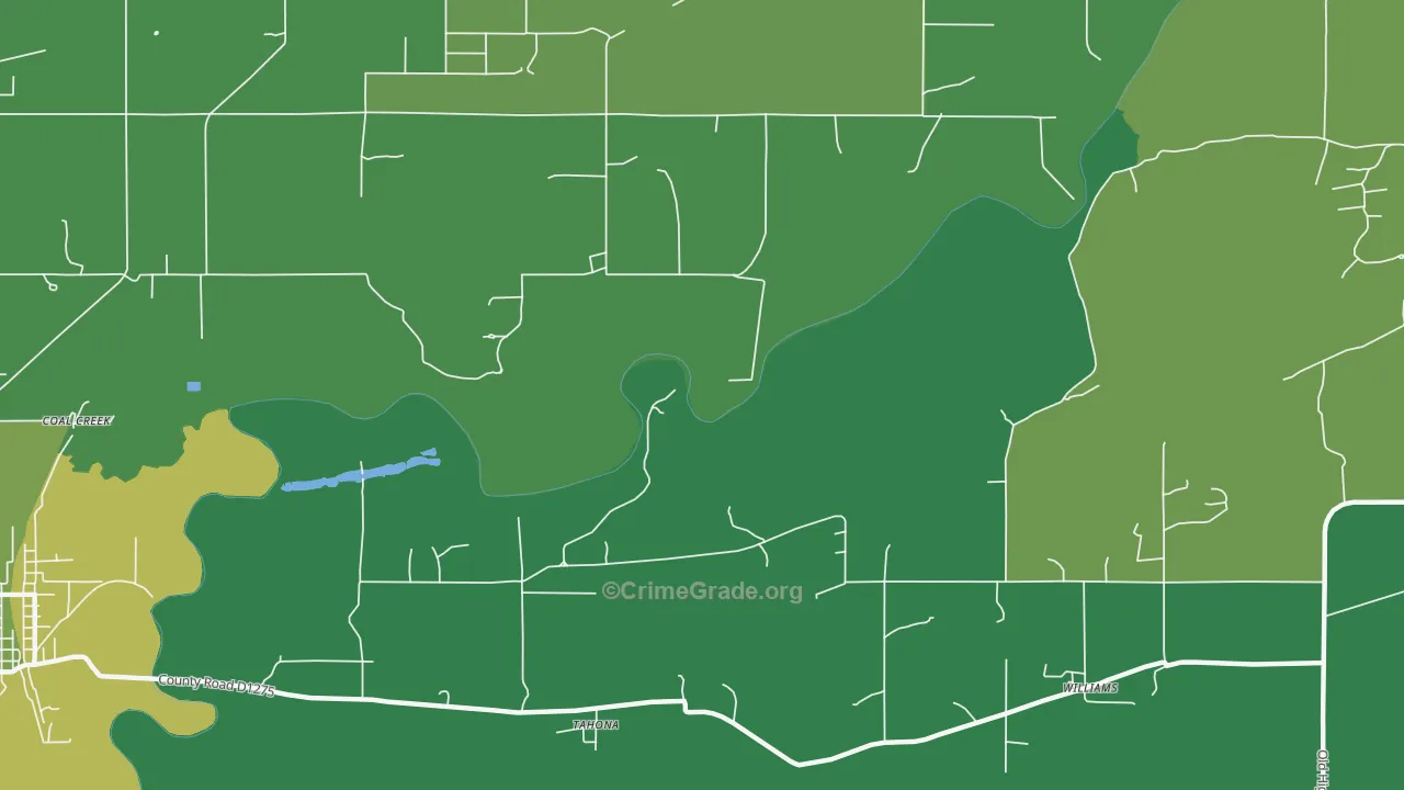 Tahona, OK Map of Murder Rates