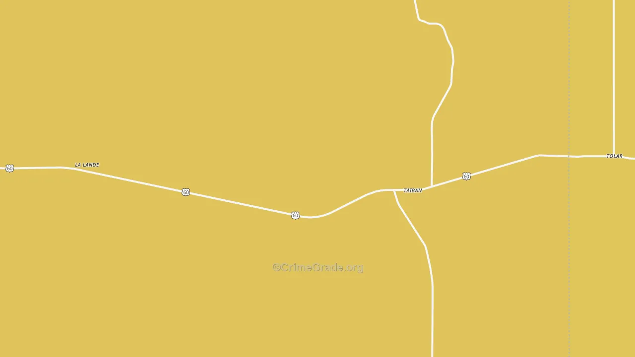 Taiban, NM Map of Murder Rates