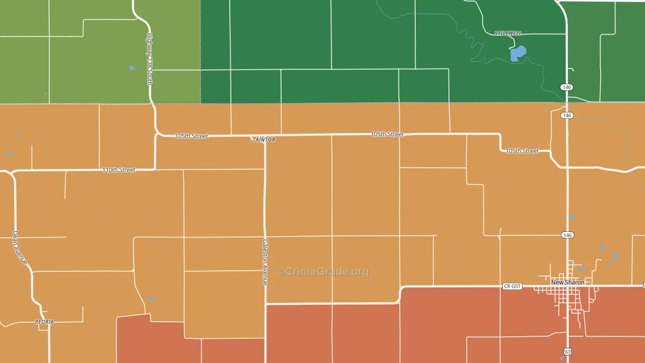Taintor, IA Map of Murder Rates