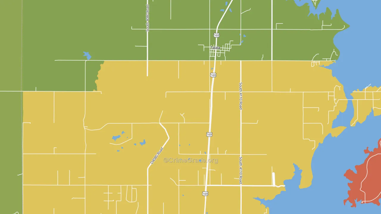 Talala, OK Map of Murder Rates