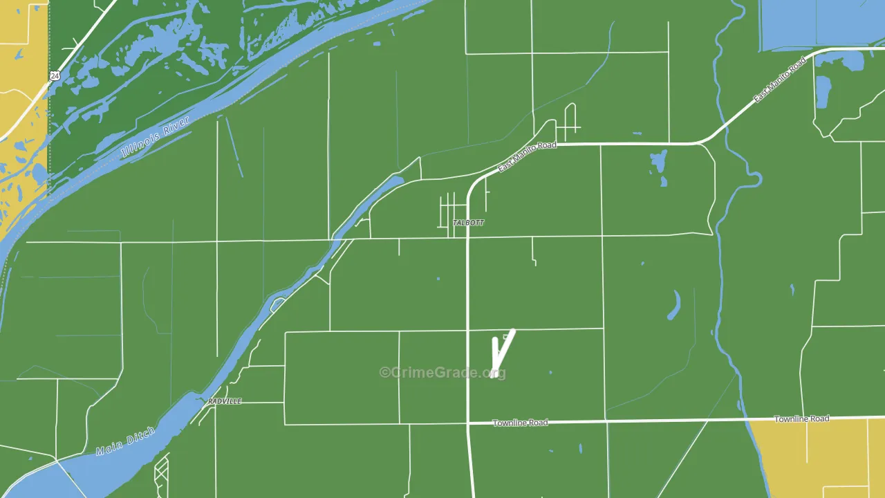 Talbott, IL Map of Murder Rates