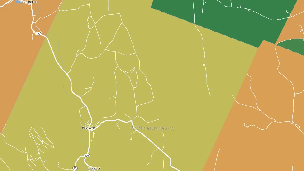 Talcville, VT Map of Murder Rates