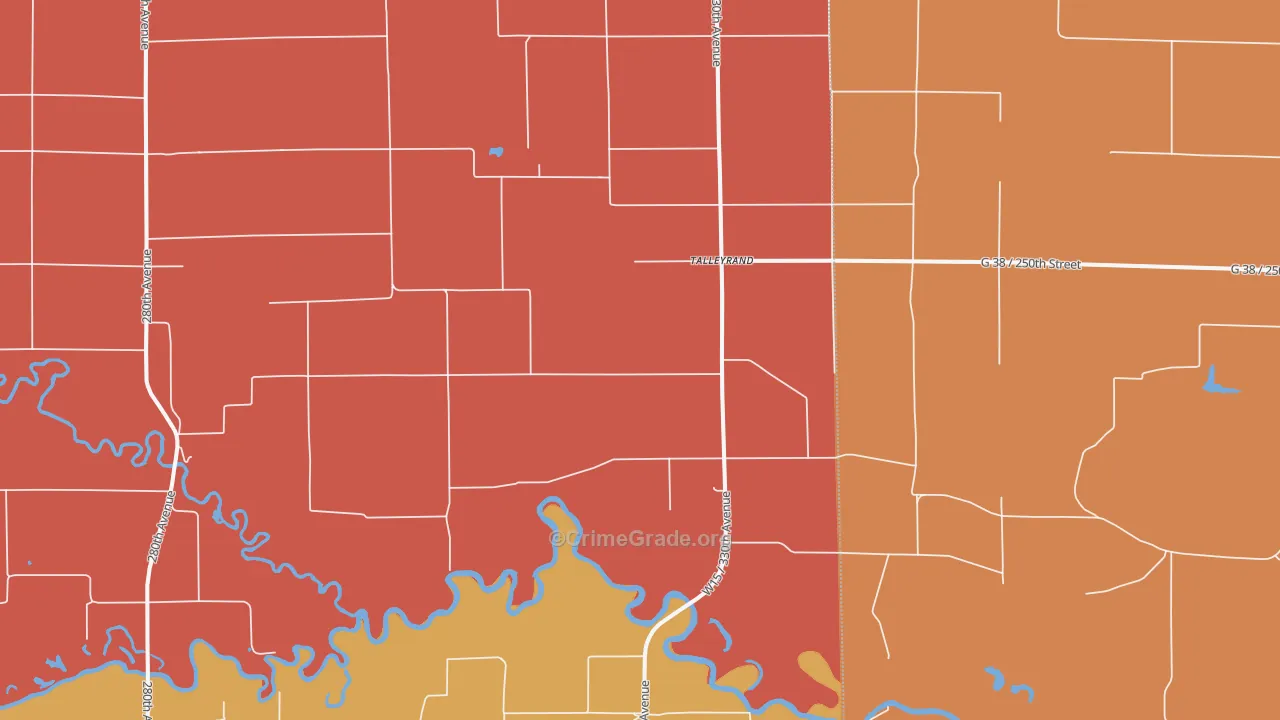 Talleyrand, IA Map of Murder Rates