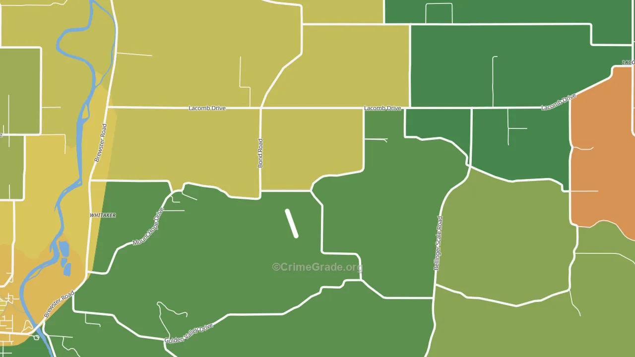 Tallman, OR Map of Murder Rates