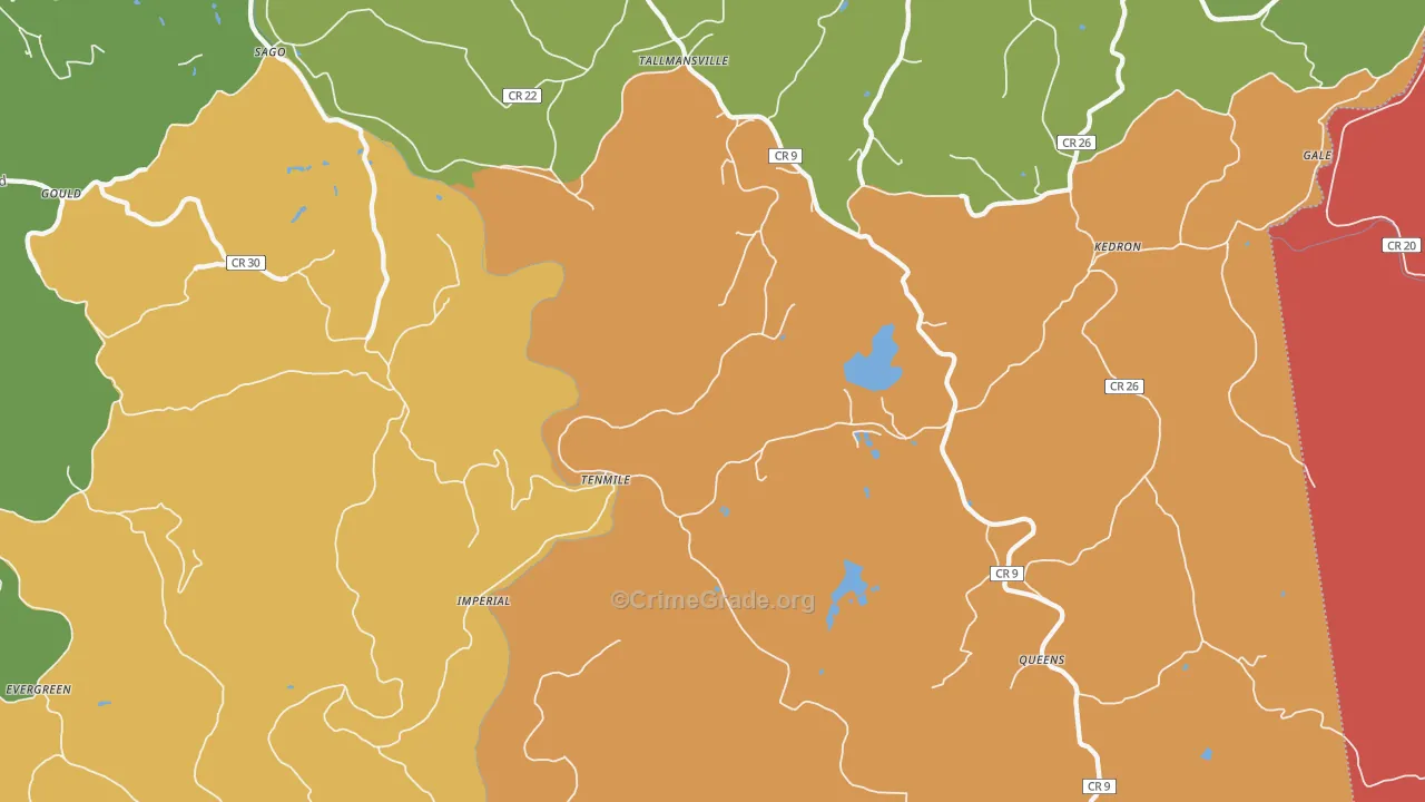 Tallmansville, WV Map of Murder Rates