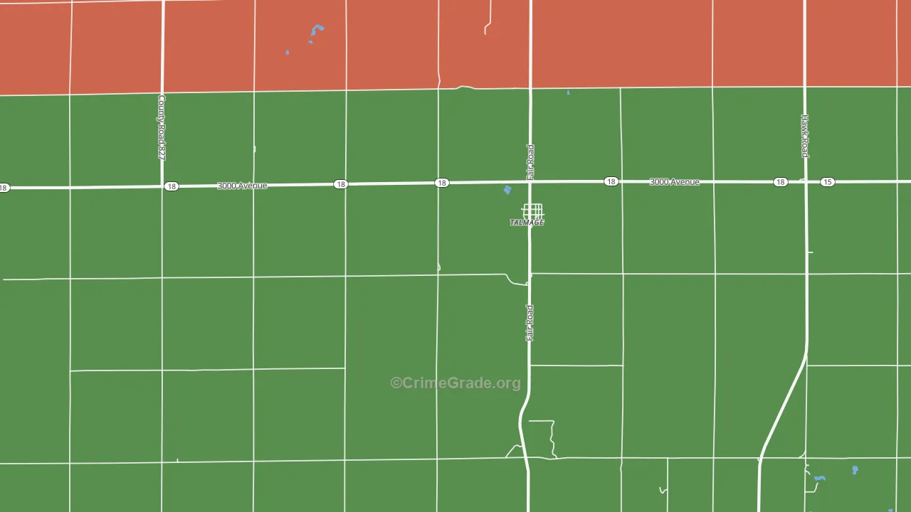 Talmage, KS Map of Murder Rates