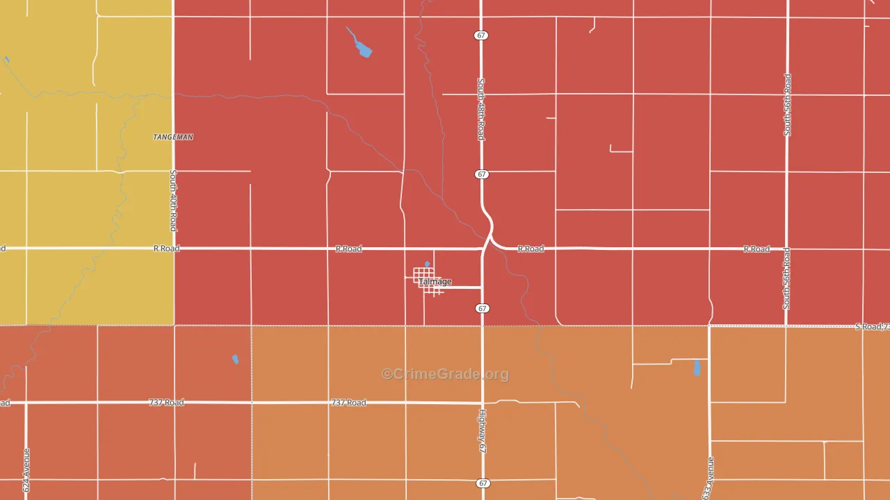 Talmage, NE Map of Murder Rates
