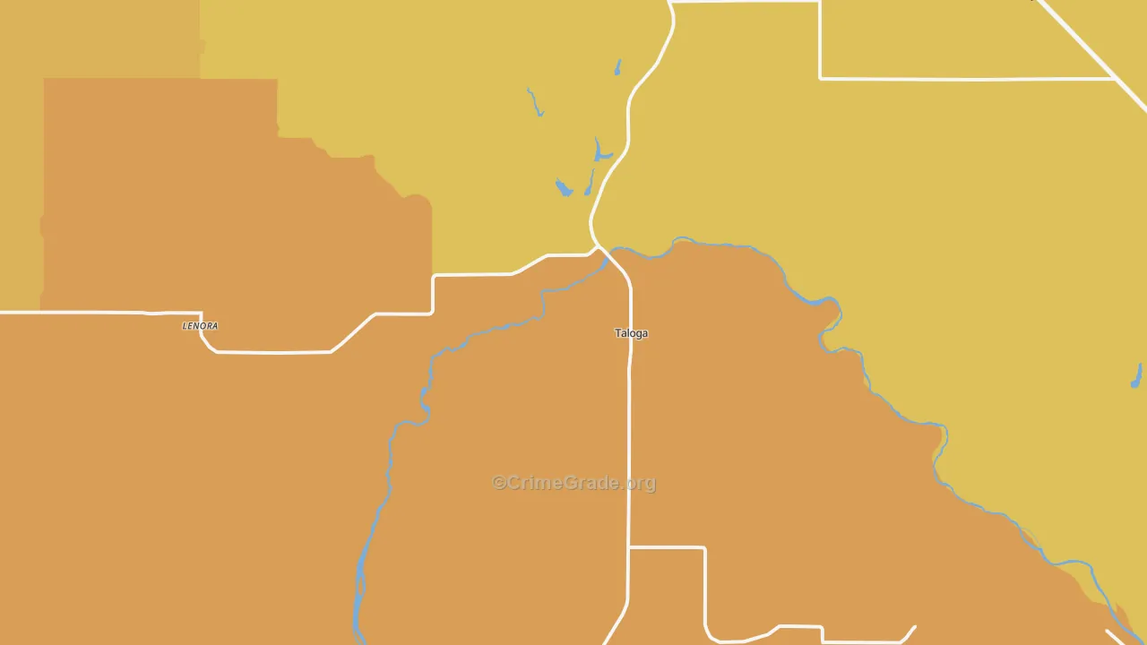 Taloga, OK Map of Murder Rates