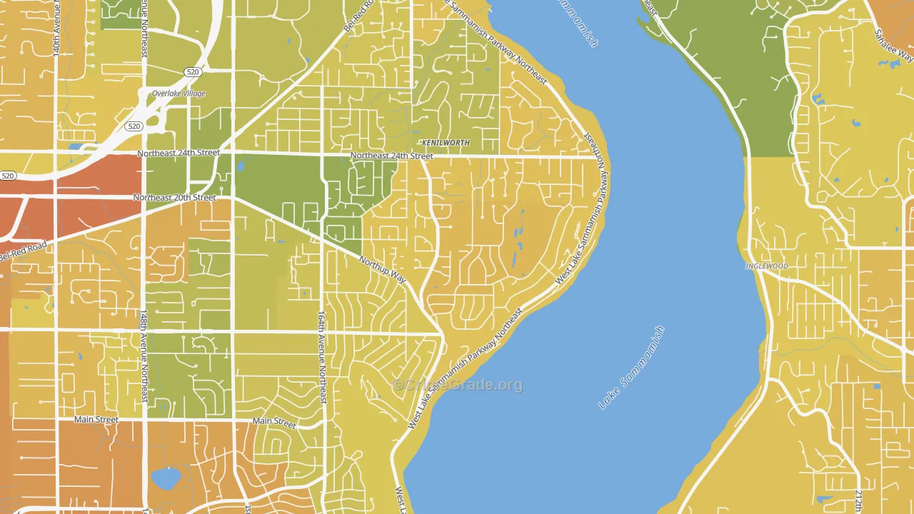 Tam O'shanter, Bellevue, WA Map of Murder Rates