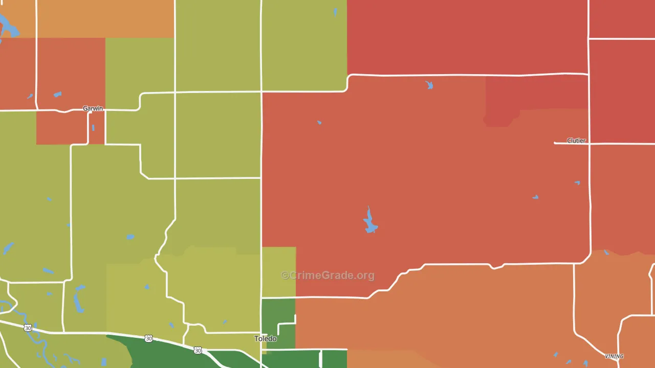 Tama County, IA Map of Murder Rates