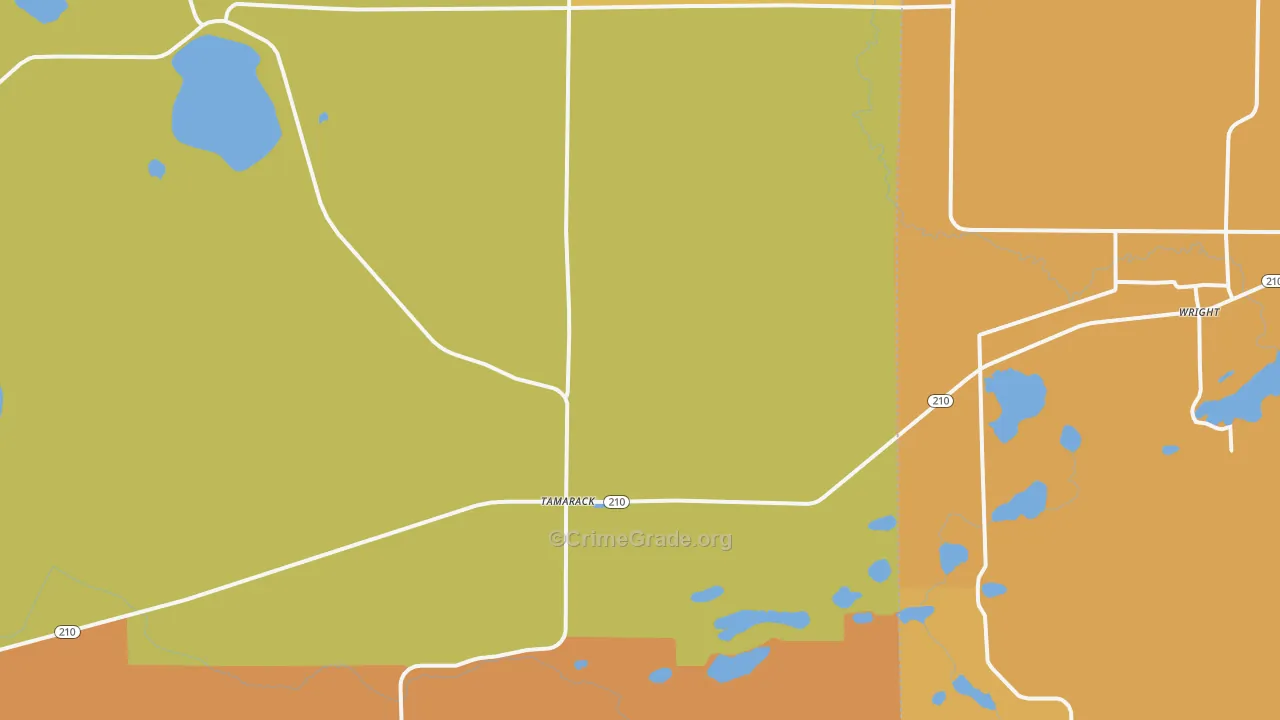 Tamarack, MN Map of Murder Rates