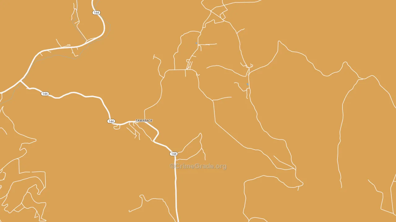 Tamarack, PA Map of Murder Rates