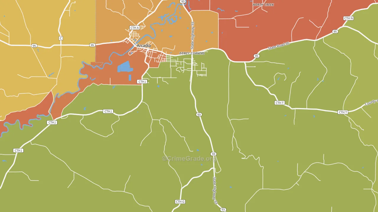 Tamarack, WI Map of Murder Rates