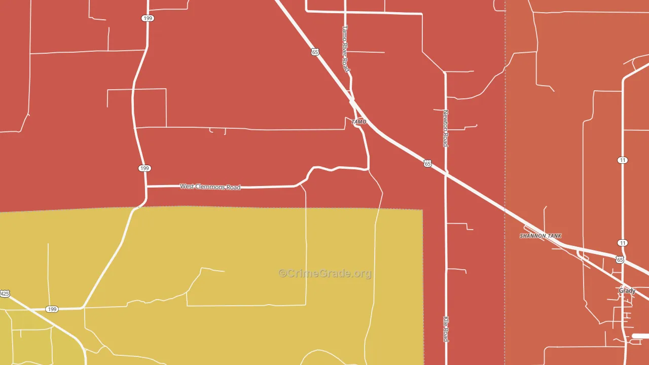 Tamo, AR Map of Murder Rates