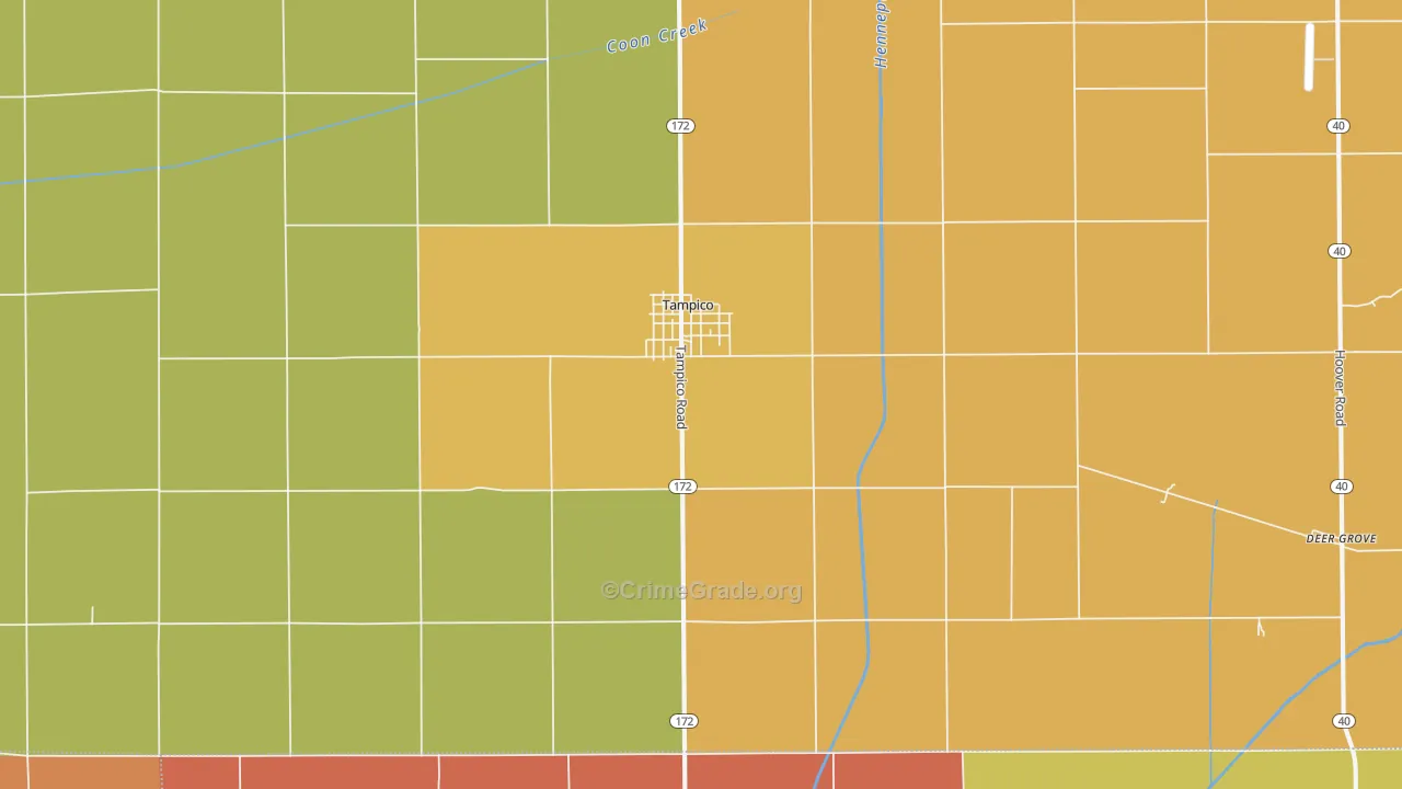 Tampico, IL Map of Murder Rates